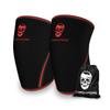 Knee Sleeves (1 Pair) Free Gym Bag - Knee Sleeve & Compression Brace for Squats, Fitness, Weightlifting, and Powerlifting - Gymreapers 7MM Sleeve Pair - For Men & Women - 1 Year Warranty (Medium) view 1