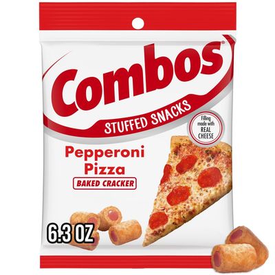 COMBOS Pepperoni Pizza Cracker Baked Snacks 6.3-Ounce Bag