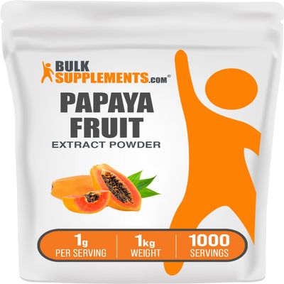BulkSupplements.com Papaya Fruit Extract Powder - Papaya Extract, for Digestive Support - Gluten Free, 1g per Serving, 1kg (2.2 lbs) (Pack of 1)