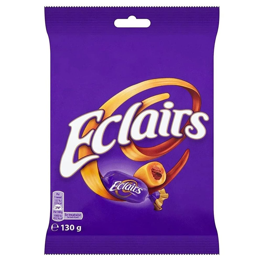 Eclairs Chocolate Bag Imported from the UK, England 130g ( 4.58 Ounce)