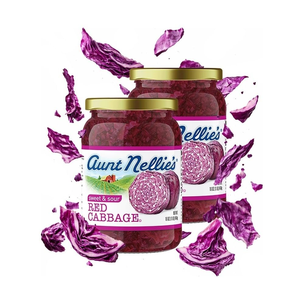 Aunt Nellie's Sweet & Sour Red Cabbage 16 Ounce (Pack of 2)