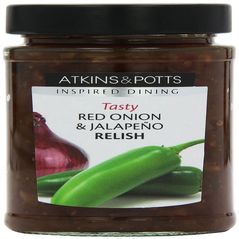 Atkins & Potts Red Onion & Jalapeno Relish 250g (Pack of 4)