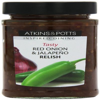 Atkins & Potts Red Onion & Jalapeno Relish 250g (Pack of 2)