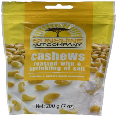 Sunshine Nut Company Cashews, Roasted with a Sprinkling of Salt, 7 Ounce