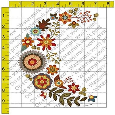 3" Round - Thanksgiving Autumn Flowers - Edible Cake/Cupcake Party Topper - D162
