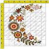 3" Round - Thanksgiving Autumn Flowers - Edible Cake/Cupcake Party Topper - D162 view 1
