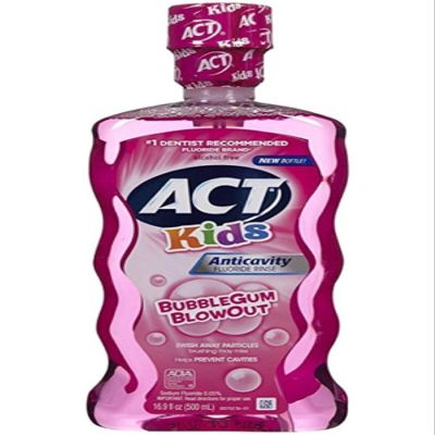 ACT Kids Anti-Cavity Fluoride Rinse, Bubble Gum Blowout, 16.9 oz