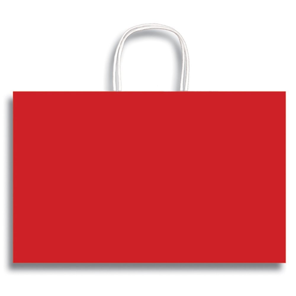 12 x 16" Vogue Clay Coat Paper Party Supplies Favor Gift Bags with Handle (Red)