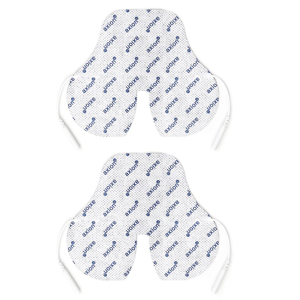 Axion 2pcs Adhesive Electrode Ideal Shape for TENS Therapy on The Neck, Back and Shoulders | Reusable Self-Adhesive Electrodes for TENS Units
