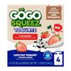 GoGo squeeZ yogurtZ Strawberry, 3 oz (Pack of 4), Kids Snacks Made from Real Yogurt and Fruit, Pantry Friendly, No Fridge Needed, Gluten Free and Nut Free, BPA Free Pouches (Packaging May Vary) view 3