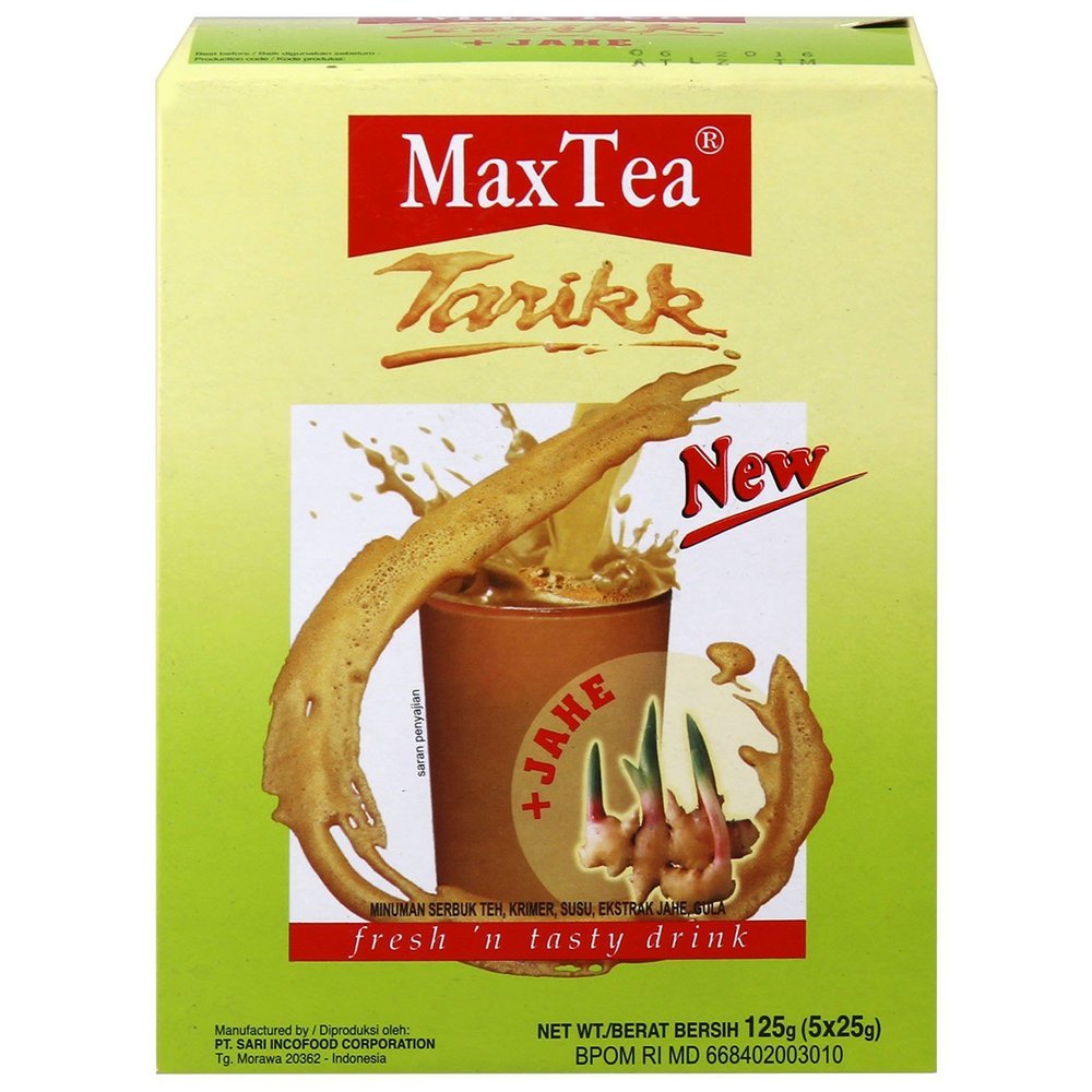 Max Tea Teh Tarikk Jahe (plus Ginger) 5-ct, 125 Gram