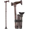 NOVA Walking Cane with Wood Grip Handle, Lightweight Adjustable Cane with Comfort Wodd Handle, Cane for Men and Women, Walking Canes for Balance, Leopard view 2