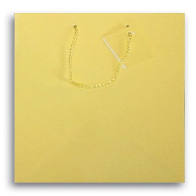 12 x 9" Medium Poly Laminated Paper Party Supplies Favor Gift Bags with Handle (Sunburst Yellow)