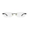 Foster Grant Men's Rick Reading Glasses Square, Brown/Transparent, 59 mm + 1.5 view 2