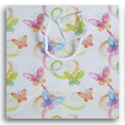 12 x 9" Medium Printed Paper Party Supplies Favor Gift Bags with Handle (Butterflies)