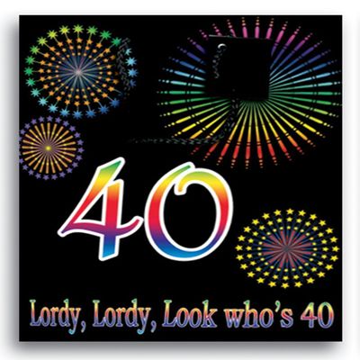 12 x 9" Medium Printed Paper Party Supplies Favor Gift Bags with Handle (40 Years Old)