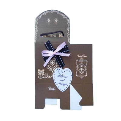 20x Gift box with double ribbon and affectionate tag - Good for parties, presents - 7.5cm x 6cm x 4.5cm