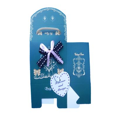 20x Gift box with double ribbon and affectionate tag - Good for parties, presents - 7.5cm x 6cm x 4.5cm