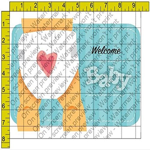 1/4 Sheet - Welcome Baby Shower - Edible Cake/Cupcake Party Topper - D20683