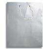 12 x 5" Small Jewelry Pearl Tone Paper Party Supplies Favor Gift Bags w/Handle (Nickel Grey) view 1