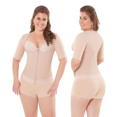 Made In Colombia Posture Corrector Vest with Sleeves * Chaleco Corrector de espalda con Mangas (Black, XS)