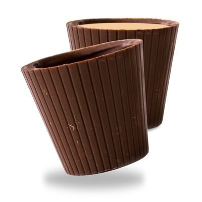 Lang's Chocolates Milk Chocolate Shot Glasses Kosher Chocolate Gluten Free Dessert Cup Great Candy Shot Glasses for Liquor, Wine, Liqueur, Spirits Holds 1 Fl Oz 16 Piece Box