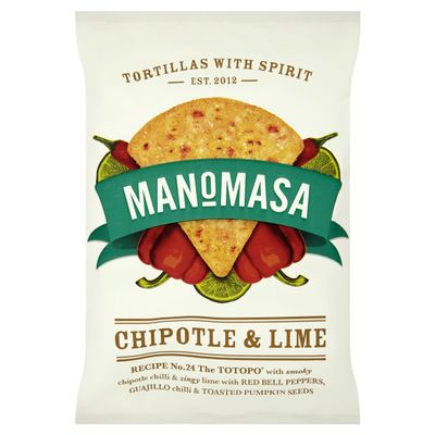 MANOMASA Chipotle & Lime Tortilla Chips, 160 GR