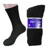 L&M LM 12 Pairs Diabetic Crew Socks Unisex 9-11, 10-13, 13-15 Black Grey White (10-13, Black) view 1