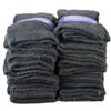 L&M LM 12 Pairs Diabetic Crew Socks Unisex 9-11, 10-13, 13-15 Black Grey White (10-13, Black) view 2