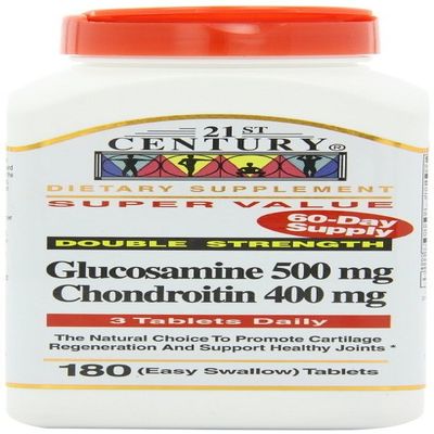 21st Century Glucosamine 500mg & Chondroitin 400mg Capsules 180 Count (3 Pack)