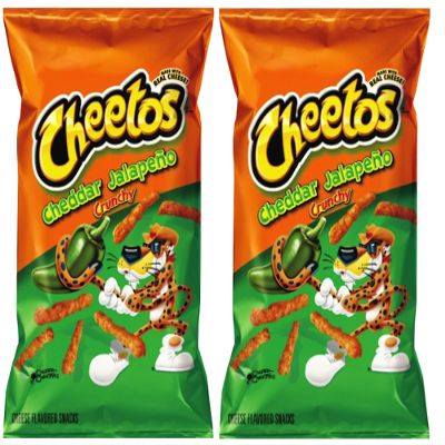 Cheetos Cheddar Jalapeo Crunchy Cheese Flavored Party Snacks Net Wt 8.5 Oz (pack of 2)