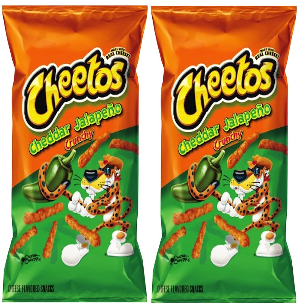 Cheetos Cheddar Jalapeo Crunchy Cheese Flavored Party Snacks Net Wt 8.5 Oz (pack of 2)