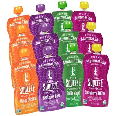 Mamma Chia Squeeze (4 variety pack), 3.5 Ounce (Pack of 12)