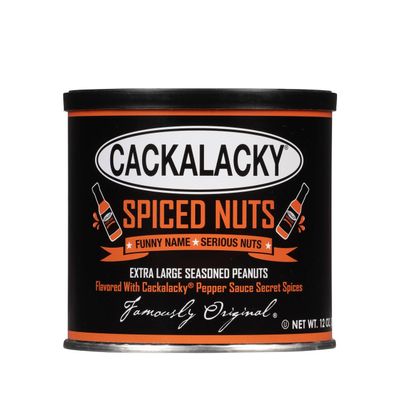 Cackalacky Famously Original Spiced Nuts - 12 oz - Roasted, Extra-Large North Carolina Peanuts, Seasoned with Fiery Pepper Sauce, Perfect for Parties & Craft Beer Pairings