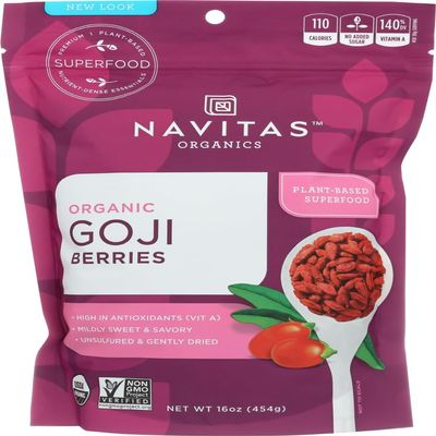 Navitas Naturals, Organic, Goji Berries, Sun-Dried, 16 oz(Pack of 4)