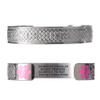 Divoti Custom Engraved Medical Alert ID Bracelets for Women | 316L Stainless Steel with Celtic Knot Design | Stylish & Heavy Duty Construction |Lobster Claw Clasp with Cuff Chain |Pink view 1