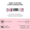 Divoti Custom Engraved Medical Alert ID Bracelets for Women | 316L Stainless Steel with Celtic Knot Design | Stylish & Heavy Duty Construction |Lobster Claw Clasp with Cuff Chain |Pink view 2