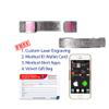 Divoti Custom Engraved Medical Alert ID Bracelets for Women | 316L Stainless Steel with Celtic Knot Design | Stylish & Heavy Duty Construction |Lobster Claw Clasp with Cuff Chain |Pink view 3