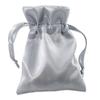Satin Jewelry Gift Pouches 3x4 Silver (Package of 100) - Drawstring Gift Bags view 1