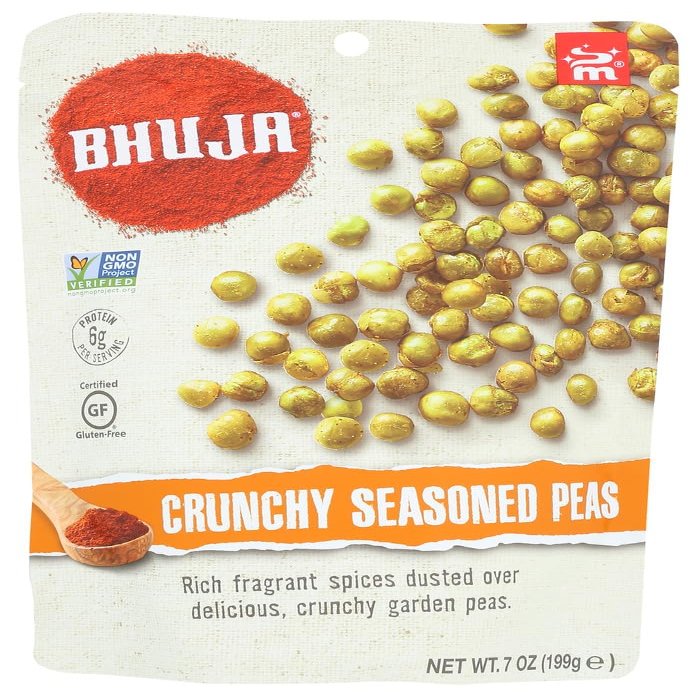 Bhuja Crunchy Seasoned Peas 7 oz each (1 Item Per Order)