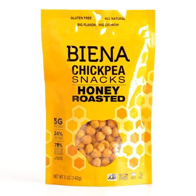 Biena Honey Roasted Chickpea Snacks 5 oz each (6 Items Per Order)