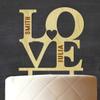 Wedding Rustic Cake Topper Custom Name Wood Cake Topper Cake Decoration 6"-7" Inches Wide view 3
