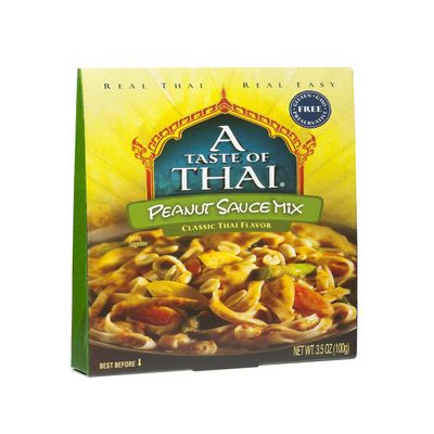 A Taste of Thai Peanut Sauce Mix Packets | Authentic Thai-Style Sauce with Ground Peanuts & Traditional Spices | Ready in Minutes | No Artificial Flavors | Non-GMO, Gluten-Free  (6 Pack, 3.5 oz Each)