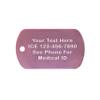 Custom 2 Pack - Penicillin Allergy Medical Alert ID Necklaces with Pink Custom Tags, Green Silencers, and 30'' USA Chains view 3