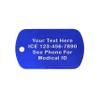 Custom 2 Pack - Penicillin Allergy Medical Alert ID Necklaces with Blue Custom Tags, Blue Silencers, and 30'' USA Chains view 3