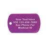 Custom 2 Pack - Penicillin Allergy Medical Alert ID Necklaces with Purple Custom Tags, White Silencers, and 30'' USA Chains view 3