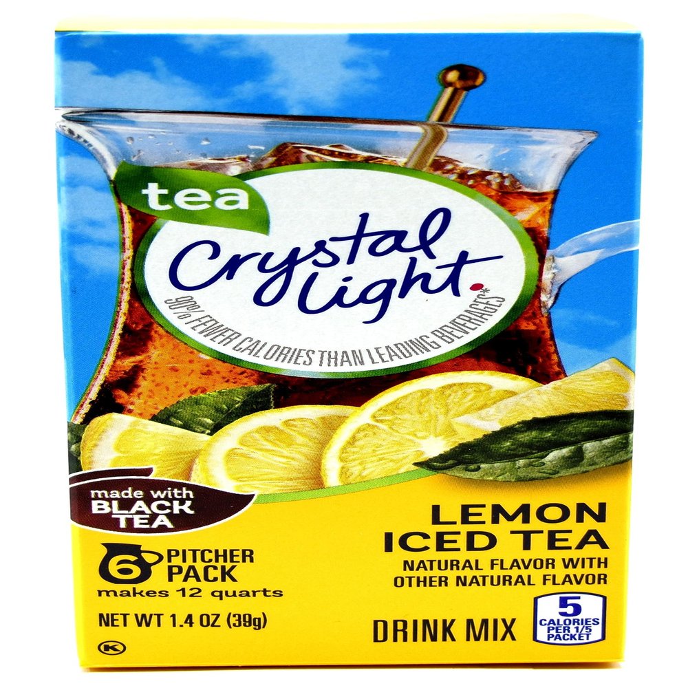 Crystal Light Lemon Iced Tea Drink Mix, 12-Quart Canister (Pack of 11)