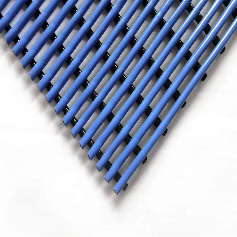 VinTube Vinyl Pool Mat Shower Bathroom Locker Room Sauna Spa Hot Tub Drains Water Splash Comfortable on Bare Foot Mat Runner by VinTek (Blue, 3x12)