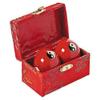 Chinese Yin Yang Health Balls w/ Chimes - Stress Relief Meditation Red Ying Accupuncture view 1