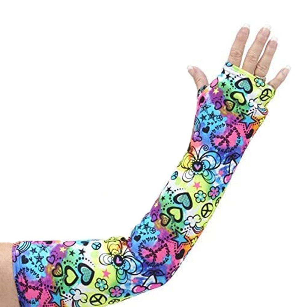 CastCoverz! Designer Arm Cast Cover - Peace of Fun - Small Long: 18" Length X 9" Circumference - Removable and Washable - Made in USA